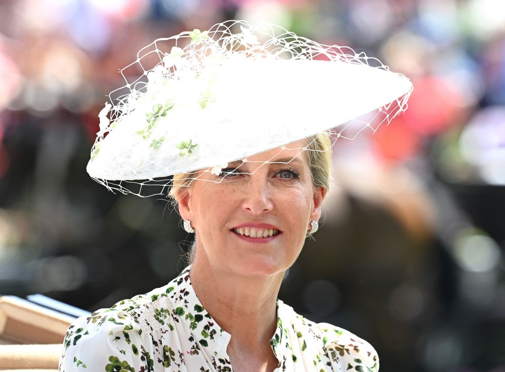 Duchess of Edinburgh wearing floral dress and hat