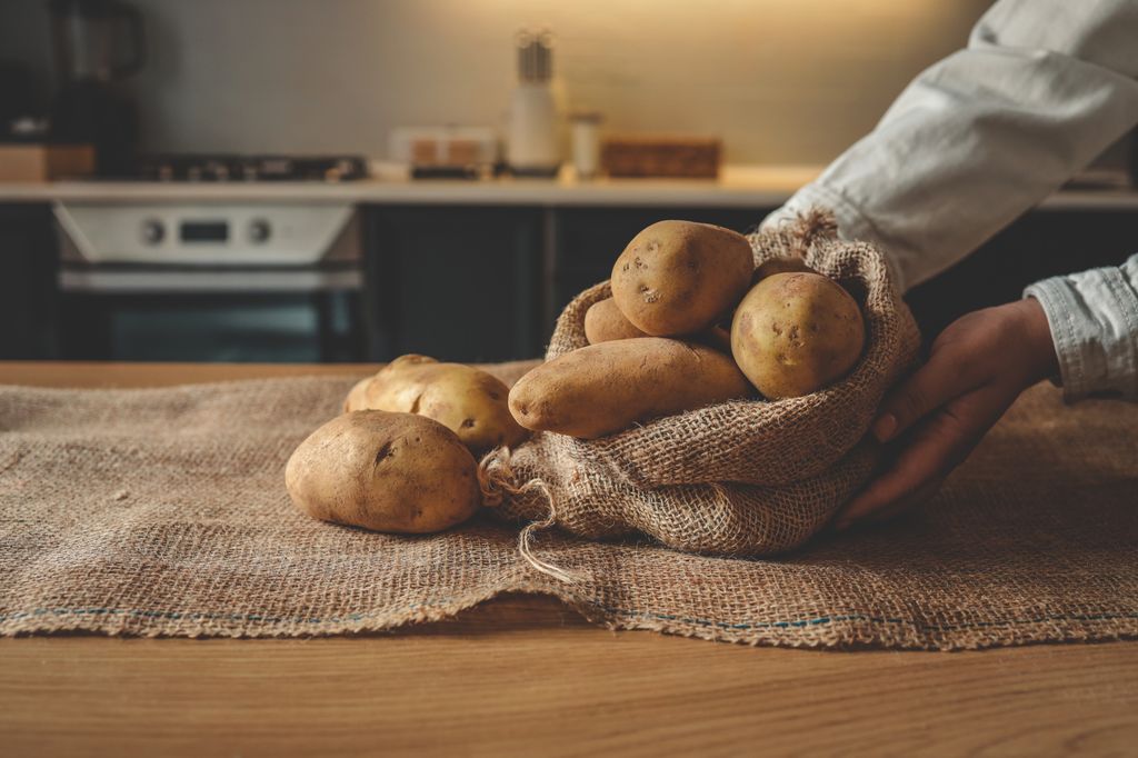 Potatoes should be stored in a cool, dry and dark place
