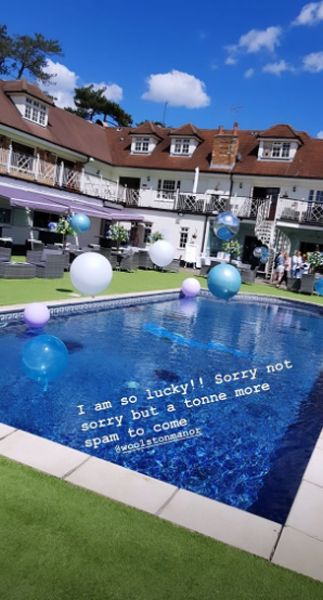 stacey solomon baby shower pool