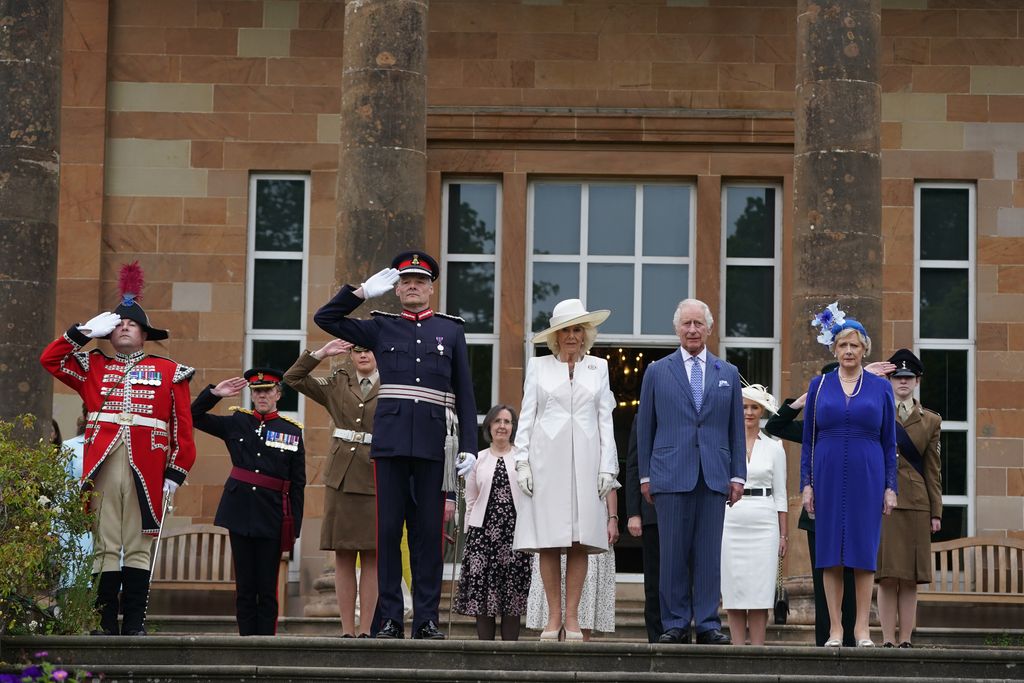 Charles and Camilla attended a garden party at Hillsborough Castle