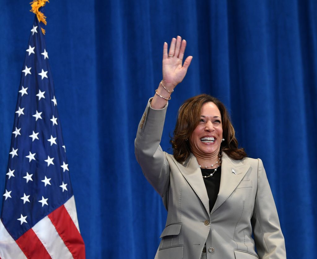 Vice President Kamala Harris gave a speech after Joe Biden stepped down