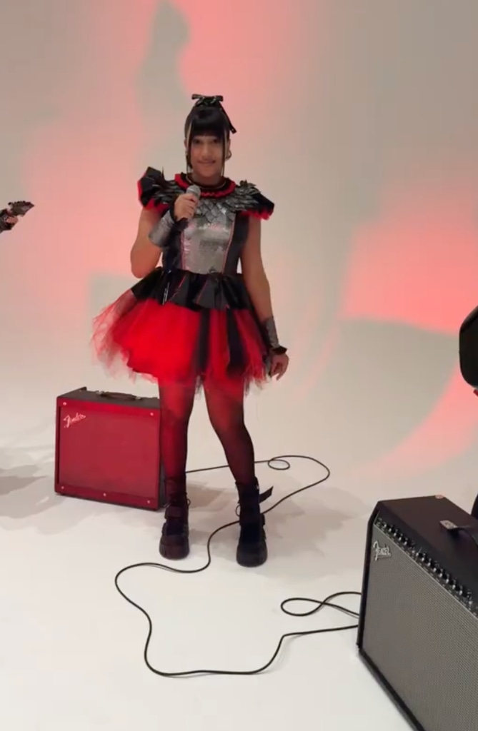 North west dressed as a member of the Japanese all-female band BABYMETAL