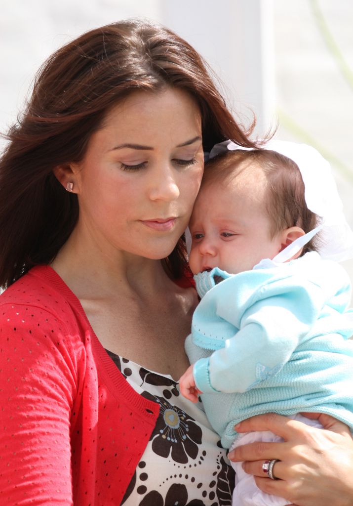 Princess Mary of Denmark poses with her daughter Princess Isabella 