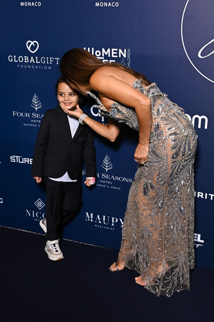 eva longoria and son santiago global gift gala paris 2024