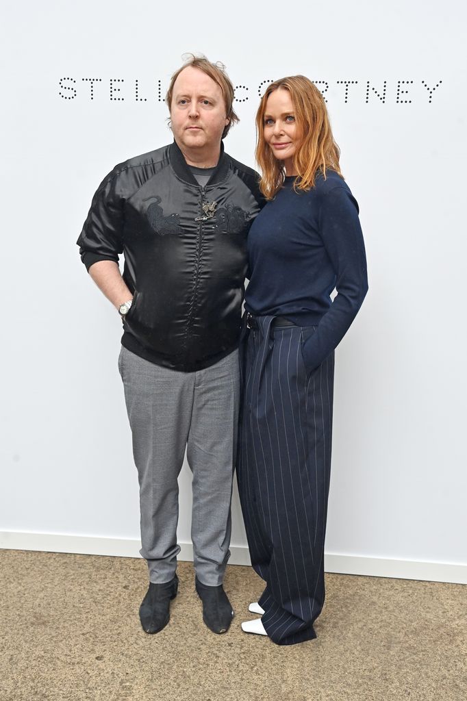 James McCartney and Stella McCartney pose backstage