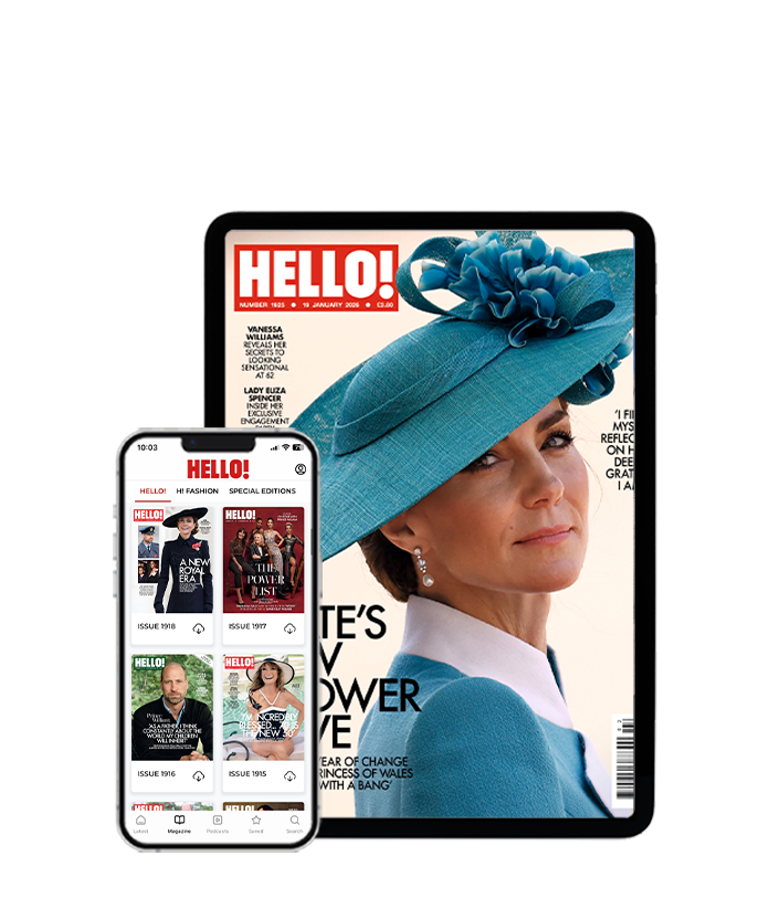 Hello Magazine cover featuring Princess Kate in blue and Vanessa Williams