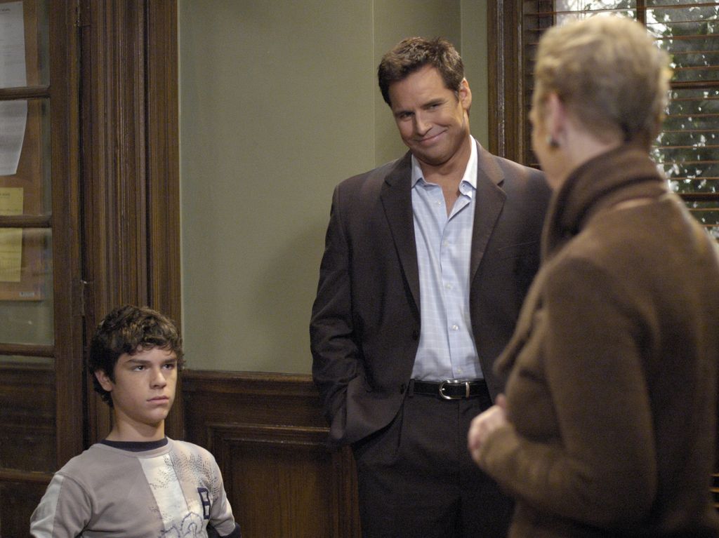 ONE LIFE TO LIVE - Eddie Alderson (Matthew), Dan Gauthier (Kevin) and (Headmistress) in a scene that airs the week of October 19, 2009 on Disney General Entertainment Content via Getty Images Daytime's "One Life to Live."  "One Life to Live" airs Monday-Friday (2:00 p.m. - 3:00 p.m., ET) on the Disney General Entertainment Content via Getty Images Television Network. OLTL09 (Photo by Lorenzo Bevilaqua/Disney General Entertainment Content via Getty Images) EDDIE ALDERSON, DAN GAUTHIER