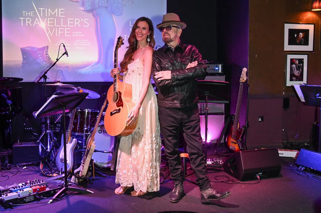 Joss Stone wows in white dress as she joins fellow songwriter David