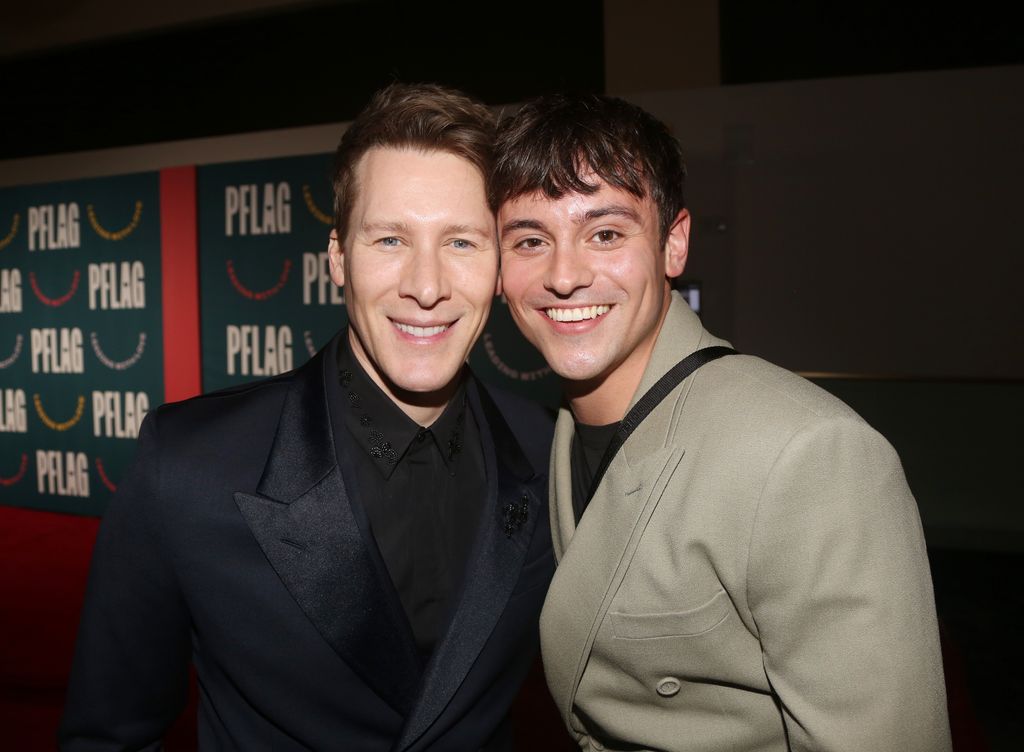 Dustin Lance Black and Tom Daley smiling