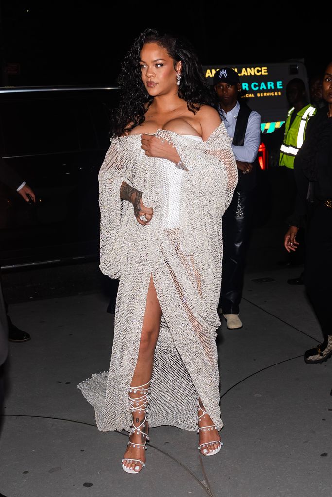 Rihanna attends the Alaia fashion show during New York Fashion Week: The Shows at the Solomon R. Guggenheim Museum