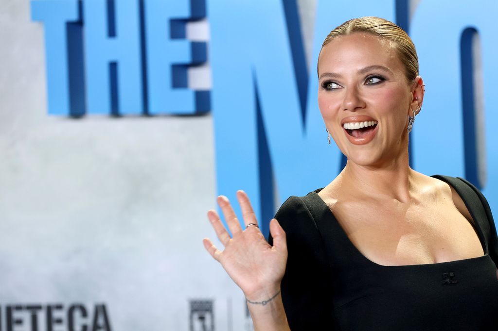 Scarlett Johansson and Channing Tatum present "Fly me to the moon" at a photocall in Matadero of Madrid