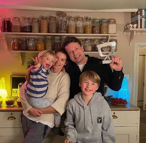 Jamie Oliver shares new family photo with wife Jools to