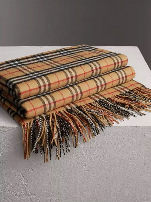 Burberry check cashmere blanket