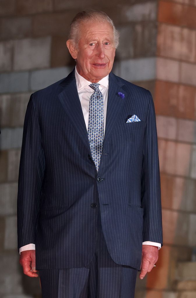 LONDON, ENGLAND - OCTOBER 09: King Charles III smiles as he attend the Countdown to COP30 at the Natural History Museum on October 09, 2025 in London, England. The event, hosted by the Natural History Museum and the UK Government, brings together climate ambassadors from across the world ahead of the COP30 summit in Belem in November. (Photo by Chris Jackson/Getty Images)