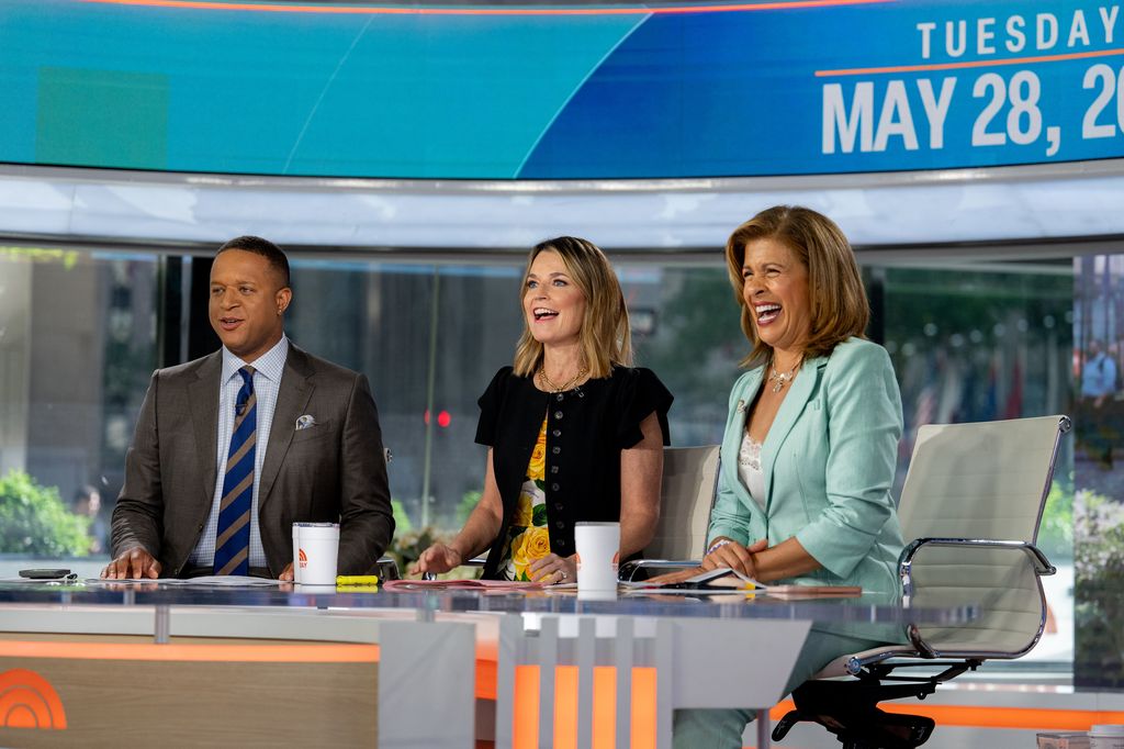 Craig Melvin with Savannah Guthrie and Hoda Kotb