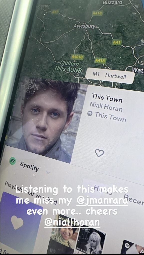 A spotify screenshot of Niall Horan's song This Town