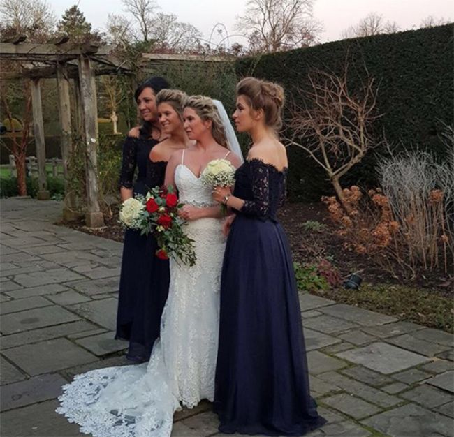 brooke kinsella and her bridesmaids at wedding