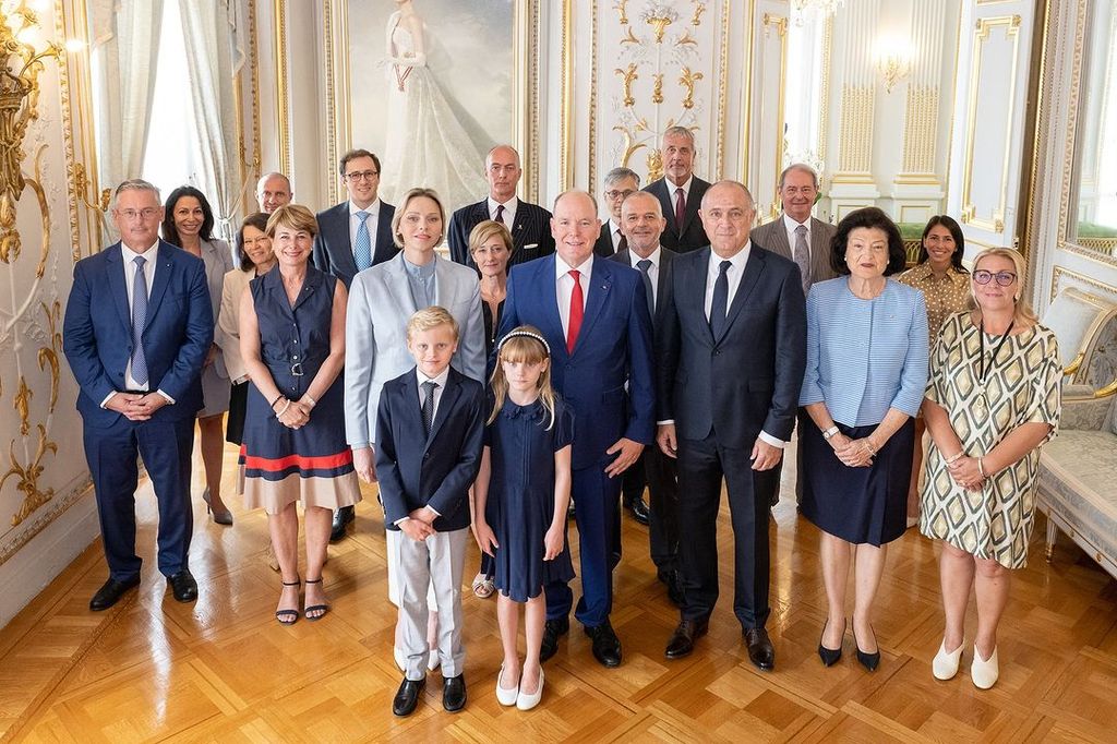 The royal twins looked so smart as they stood front and centre with their parents