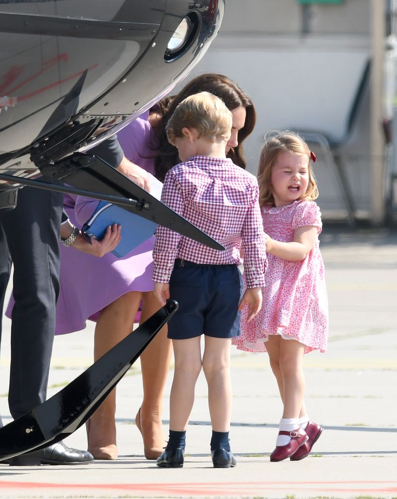 Princess Charlotte squealing as kate tries to calm her
