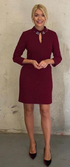 Need a Christmas party outfit? Holly Willoughby's maroon dress may be ...