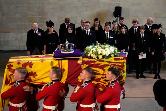 royals who will be present at the queens funeral