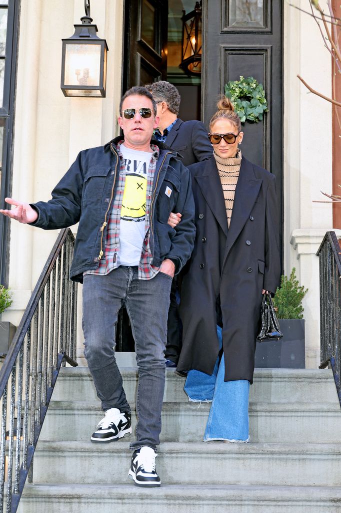 Ben Affleck and Jennifer Lopez are seen out and about on March 30, 2024 in New York