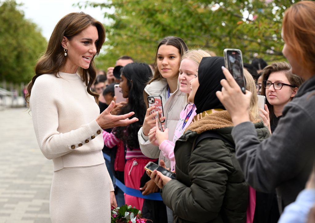 Kate Middleton with members of the public