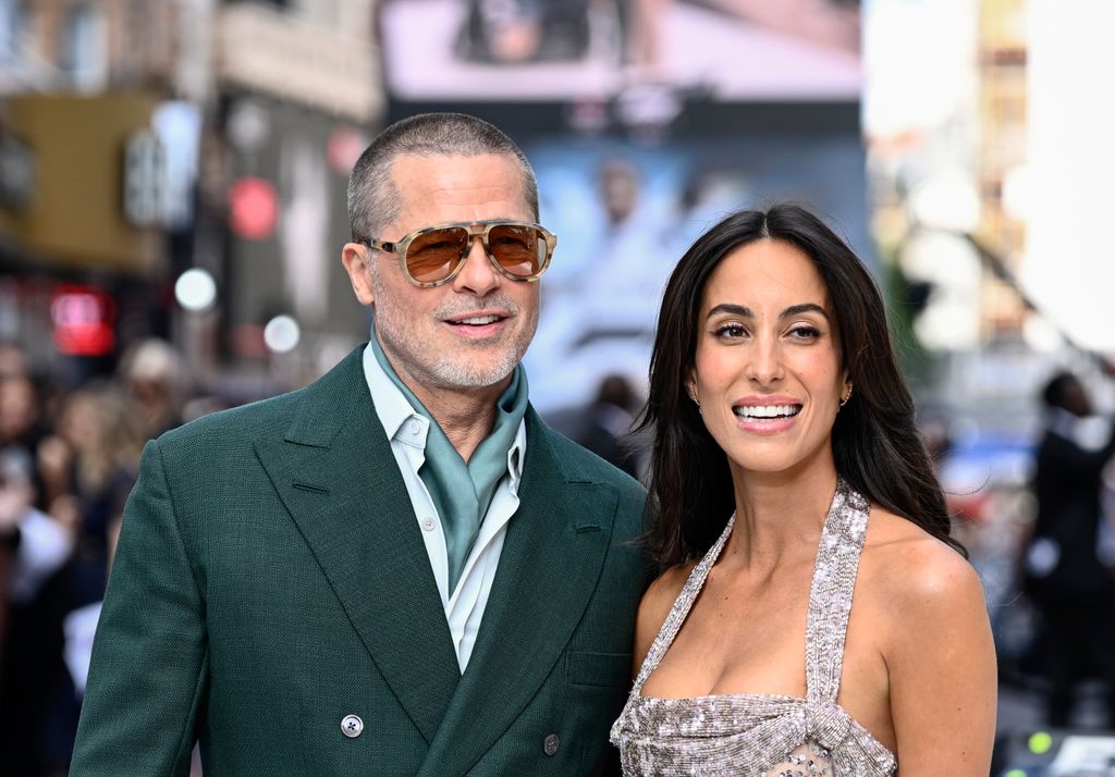 Brad pitt and Ines de ramon F1 premiere