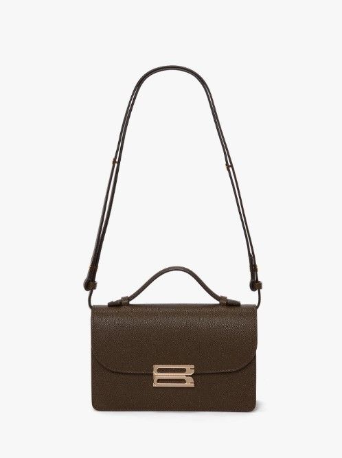 Mini 'Dorian Bag in Khaki Graining Leather', £ 790, Victoria Beckham