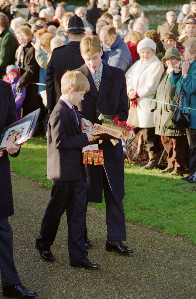 Prince William and Prince Harry at Sandringham as children