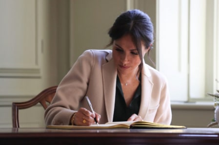 Meghan Markle writing 