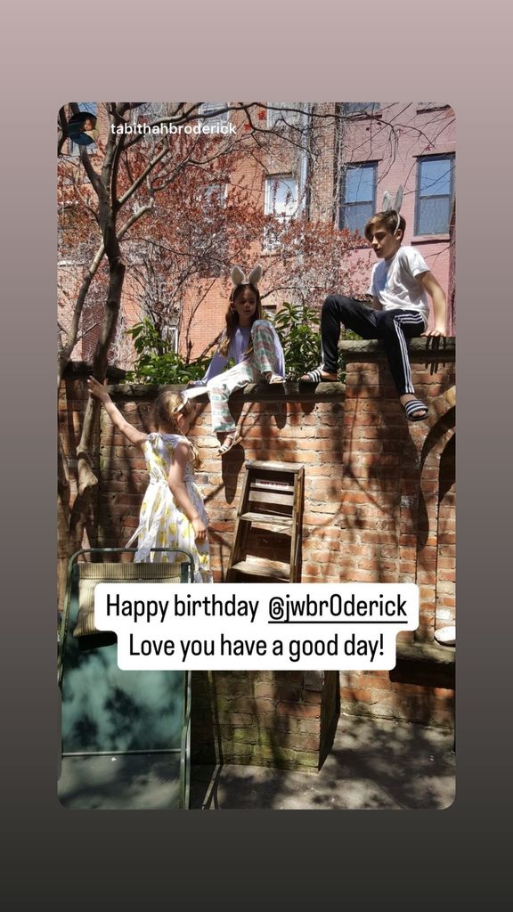 James, Tabitha and Loretta Broderick in a throwback photo shared by Tabitha for her brother's birthday on Instagram