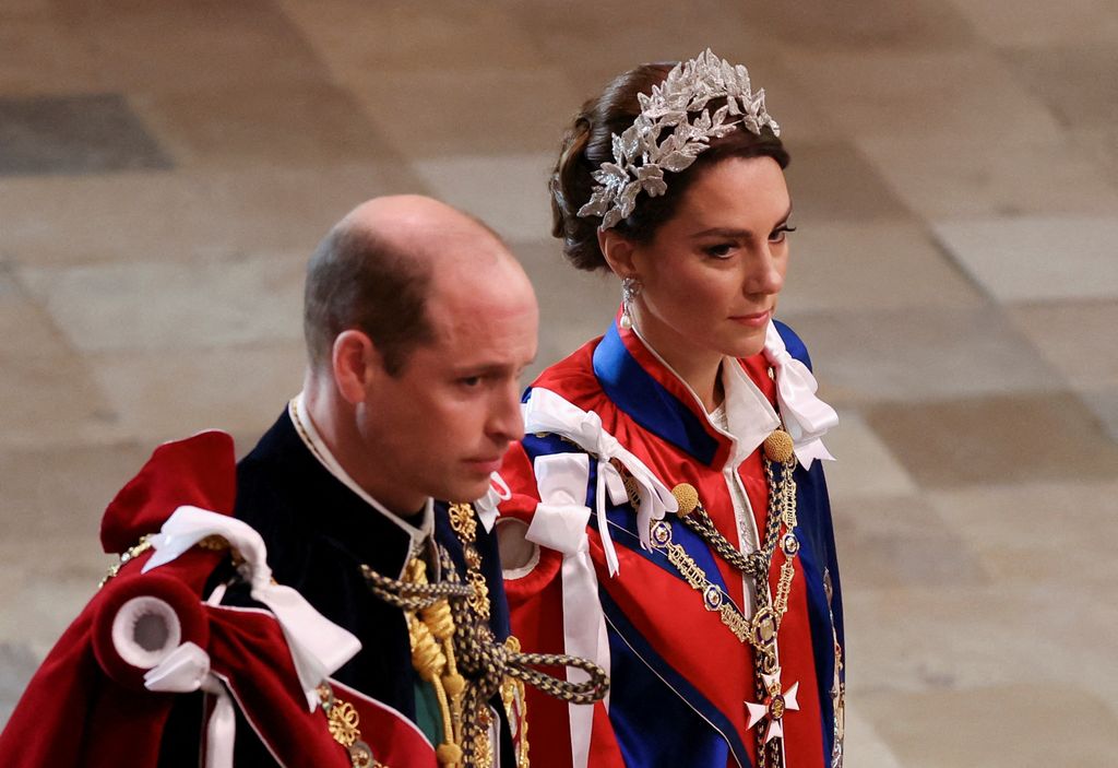 Princess Kate and Prince William in their robes