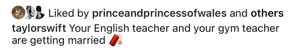 William and Kate were among the high-profile figures to react to Taylor Swift's engagement announcement