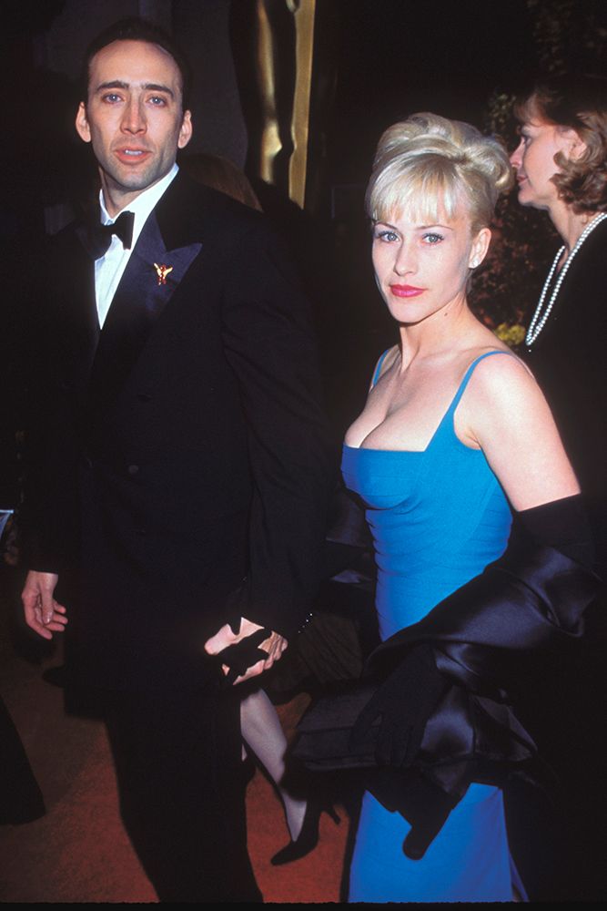 Nicolas and his first wife, actress Patricia Arquette at the Academy Awards