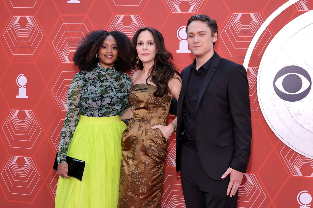 Caroline Aberash Parker, Mary-Louise Parker and William Atticus Parker attend the 74th Annual Tony Awards at Winter Garden Theater on September 26, 2021 in New York City