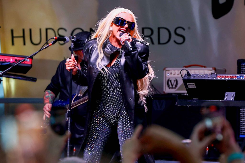 Christina Aguilera performing at Pride Live Stonewall Day Concert 2023