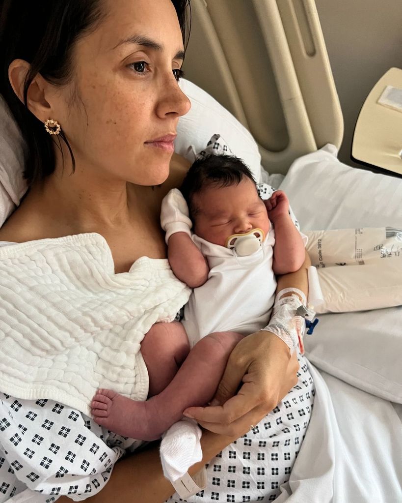Janette Manrara with baby Lyra as a newborn