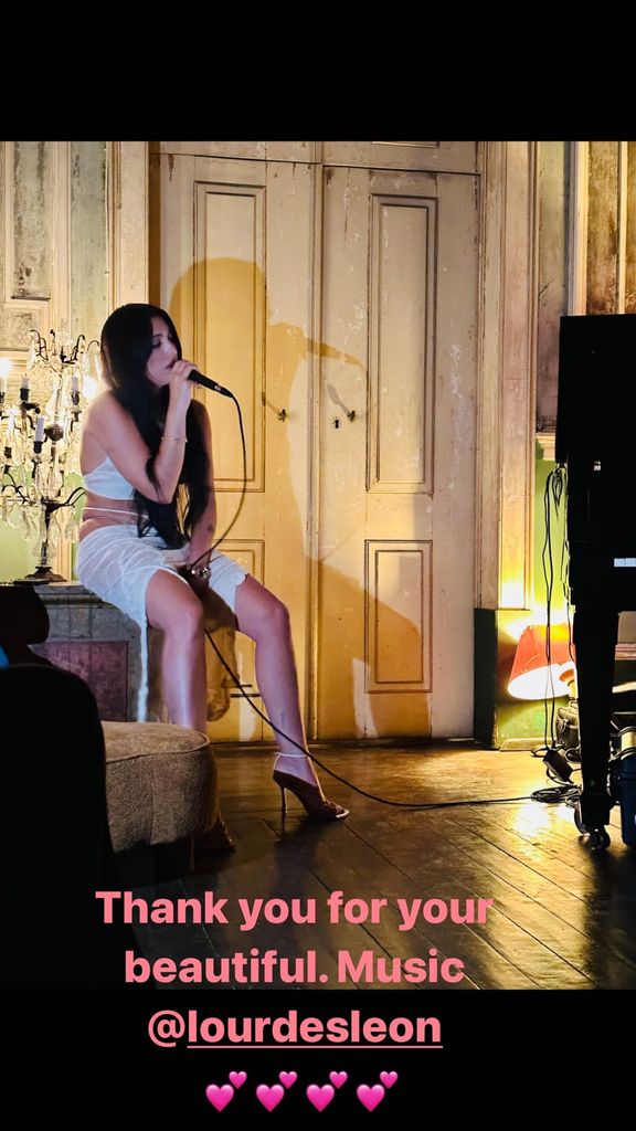 Lourdes Leon in the midst of a musical tribute to mom Madonna during her 65th birthday celebration