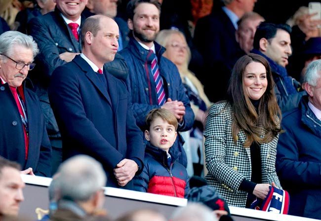 prince george rugby with kate and william