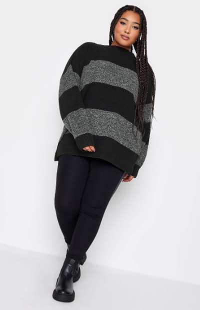 yours clothing striped jumper 