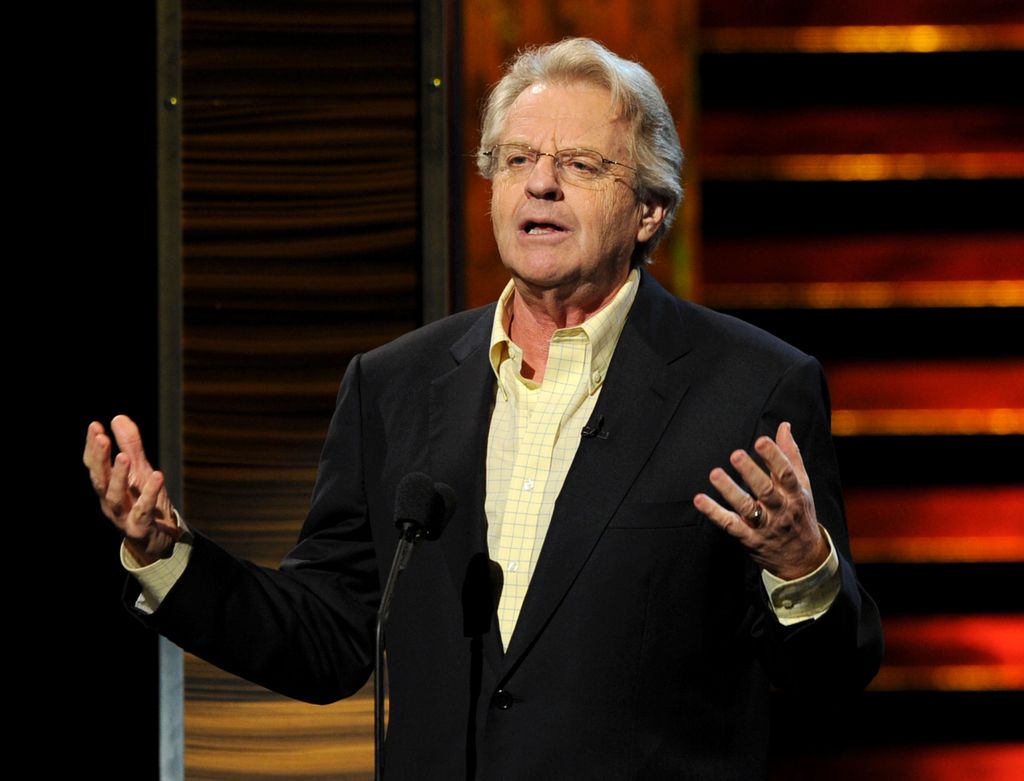 Talk show host Jerry Springer speaks onstage at the Comedy Central Roast Of David Hasselhoff held at Sony Pictures Studios