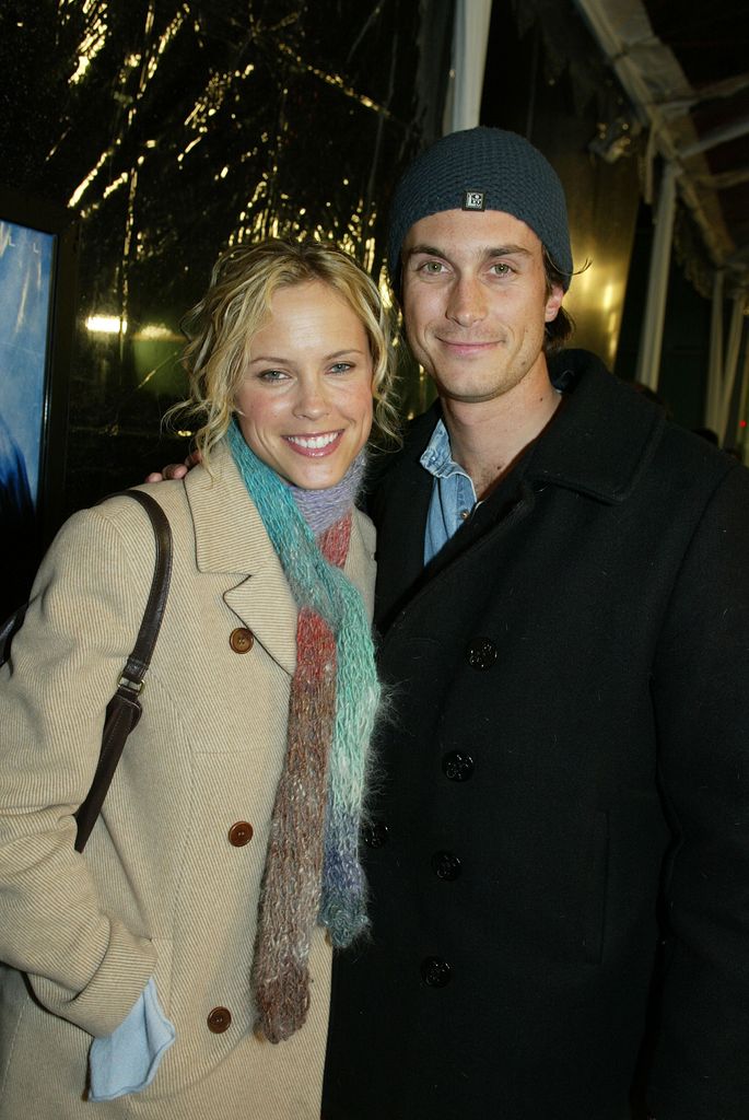 Oliver Hudson and Erinn Bartlett arrive at the premiere of "Dark Blue" on February 12, 2003 in Los Angeles
