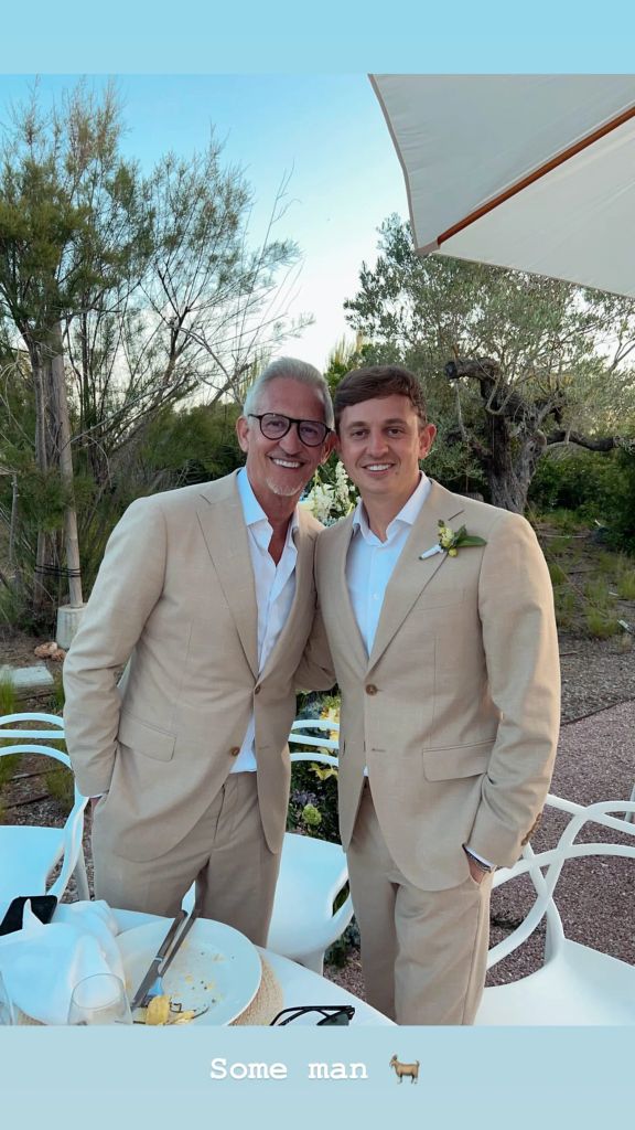 gary lineker posing with son George