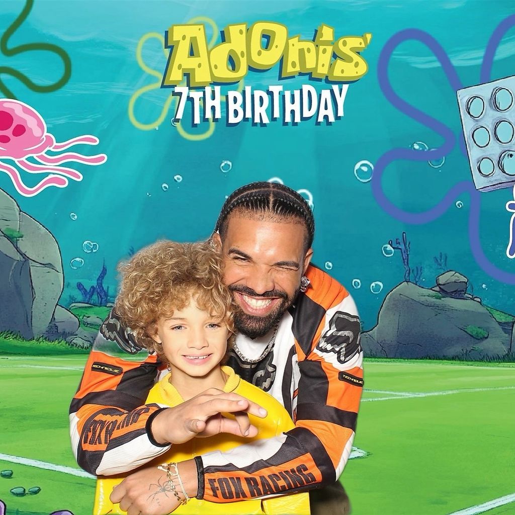 drake and his son adonis on his seventh birthday