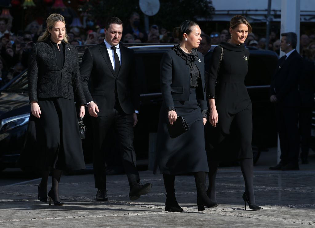 Princess Theodora and her fiance attended King Constantine's funeral