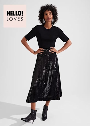 Hobbs Greta Sequin Skirt