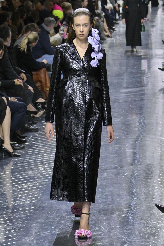 Sunday walks the runway in leather coat during the Christian Dior Haute Couture spring 2026 show 
