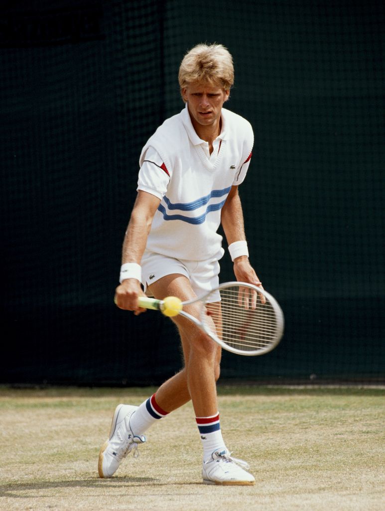 Andrew Castle playing tennis