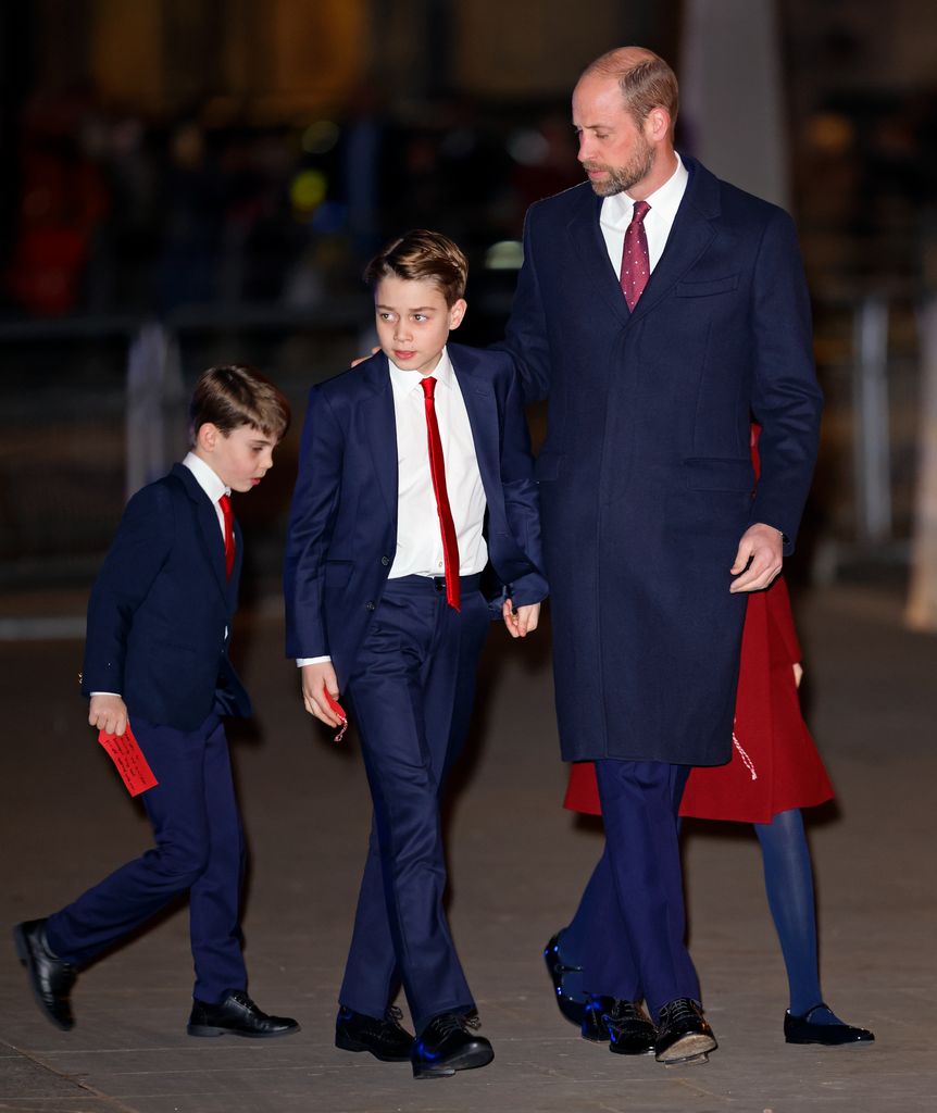 Prince Louis of Wales, Prince George of Wales, Prince William, Prince of Wales and Princess Charlotte of Wales attend the 'Together At Christmas' Carol Service 